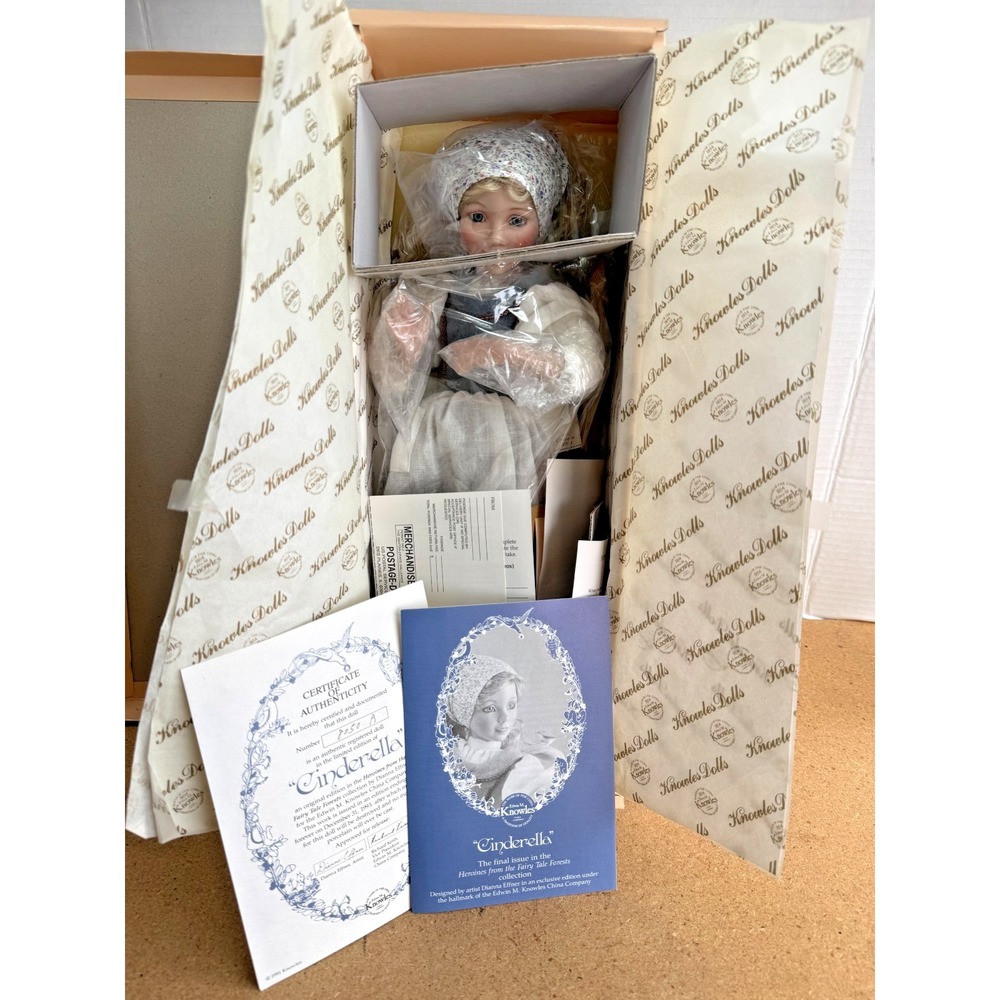Knowles Cinderella Doll Heroines From the Fairy‎ Tale Forest Collection with COA